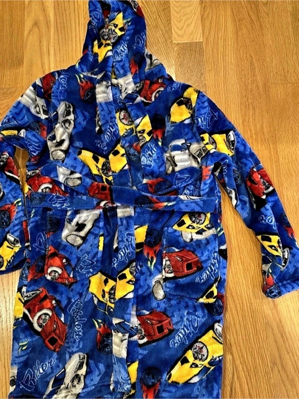 FunnyPaj Boys Bathrobe Blue Size 11-12 Years exotic race cars